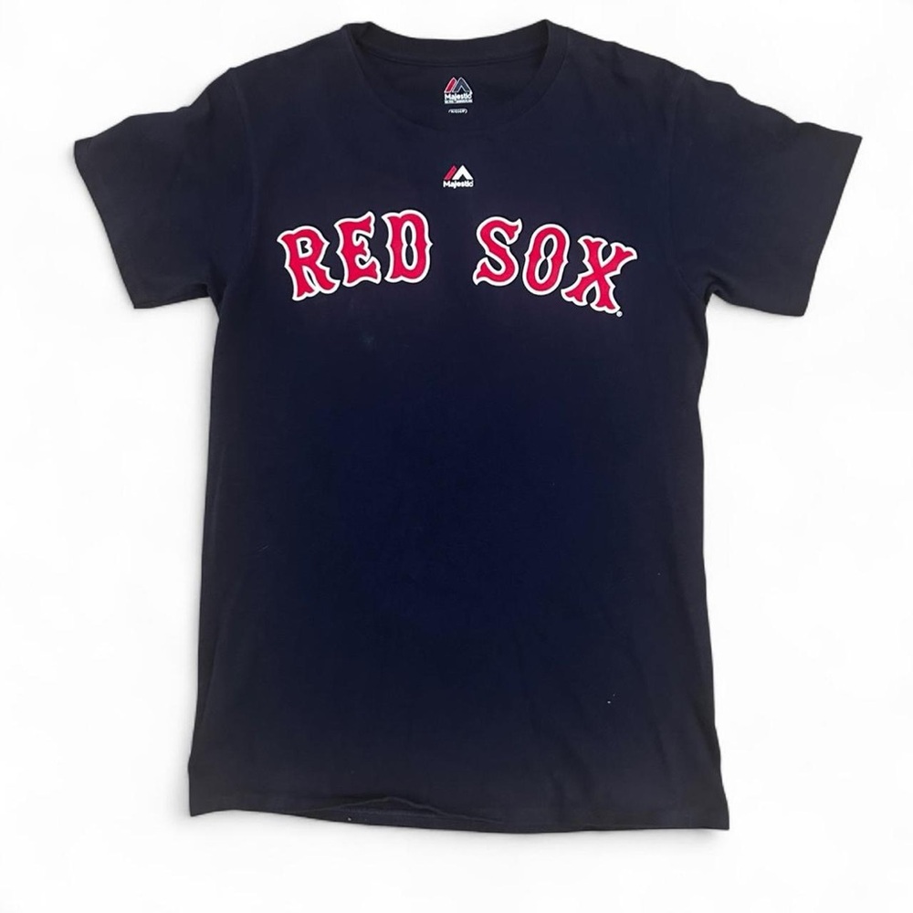 Majestic Athletic MLB woman’s navy Boston Red Sox baseball fan cotton t-shirt